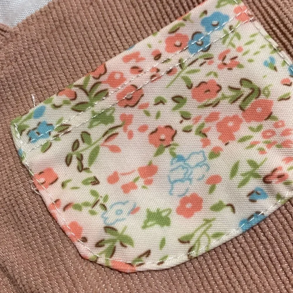 Eyelet & Corduroy Dog One Piece Outfit Jumper Overalls